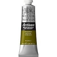 Winsor & Newton Artisan Water Mixable Oil Colour, 1.25-oz (37ml), Olive Green
