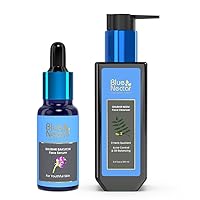 Blue Nectar Bakuchi Serum & Vitamin C Face Wash | Youthful Skin, Acne Control, Natural Beauty Care