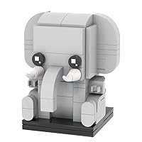 MOOXI-MOC Animals Elephants Brick Mini Headz Building Set,Creative Cute Building Blocks Children Kit,Gifts for Kids(146pcs)