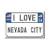 NEVADA CITY FRIDGE MAGNET CALIFORNIA (CA) MAGNETS USA SOUVENIR I LOVE GIFT (Var. TARGA)