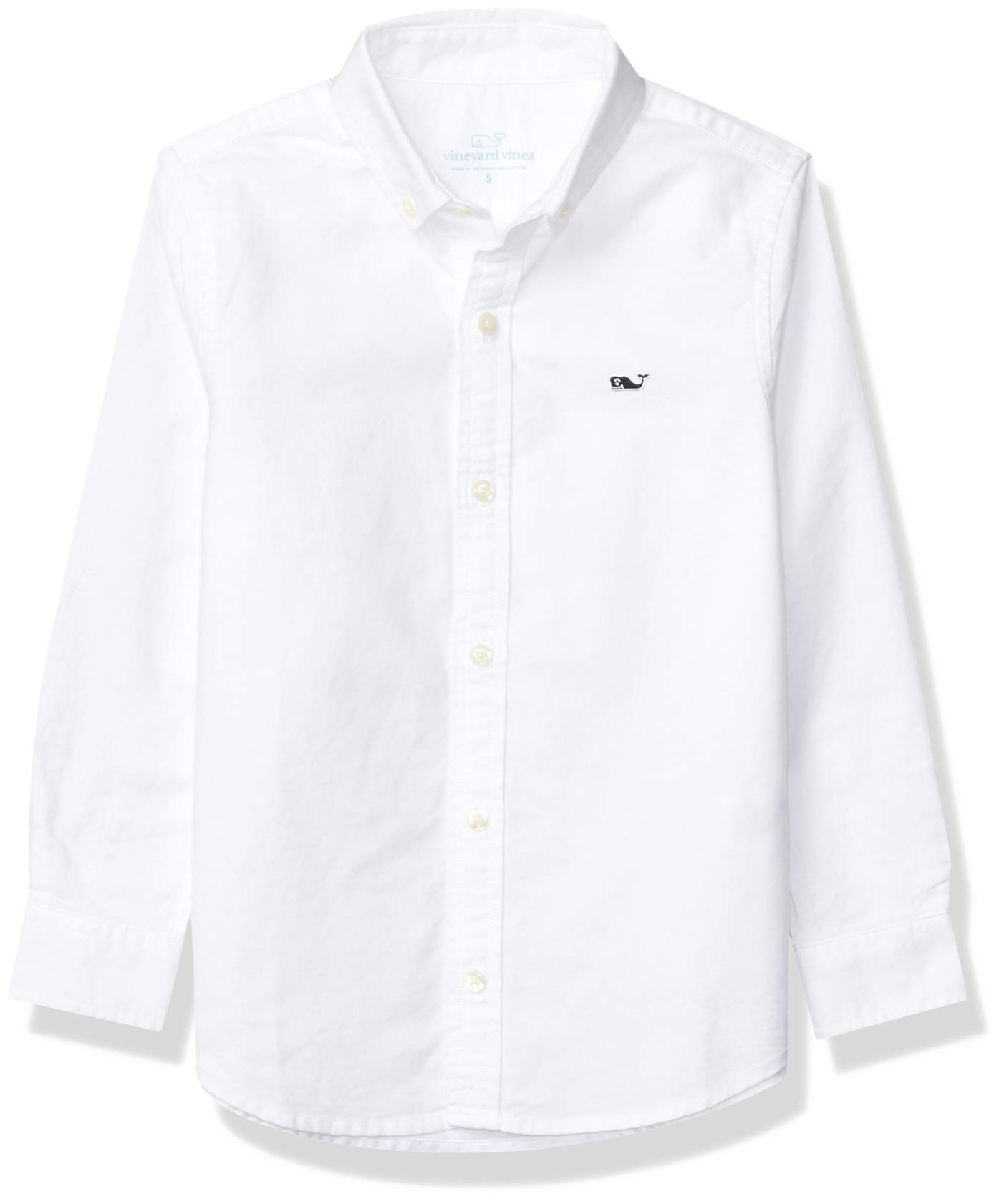 vineyard vines Boy's Oxford Long Sleeve Whale Shirt