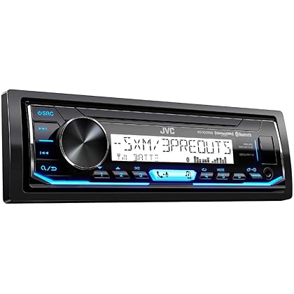 JVC KD-X35MBS Single DIN SiriusXM Bluetooth in-Dash Digital Media Marine Stereo Receiver w/Pandora Control