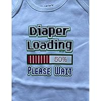 diaper loading funny baby one piece infant pooping bodysuit
