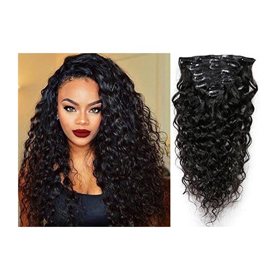 Mua 10inch Curly Malaysian Virgin Hair Clip In Extensions Water Wave Real  Human Clip In Hair Extensions for Black Women Natural Black 10inch 7pcs/Set  120g trên Amazon Mỹ chính hãng 2023 |