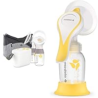 Medela Breast Pump Bundle - Electric Pump in Style MaxFlow and Manual Harmony Flex Shield Breast Pumps