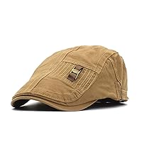 Adantico Men's Cotton Peaked Cap Flat Cap