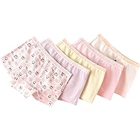 Girls Boxers Briefs Underwear Cotton Comfort Breathable Little Girls Underpants Boxer for Toddler Kids and Big Girls