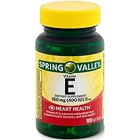 Spring Valley - Vitamin E 180 mg (400 IU) - 100 Count +EDLVS Sticker