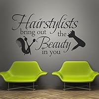 Vinyl Wall Lettering Words Wall Quotes Salon Wall Decal Hair Salon Wall Sticker Wall Mural Wall Graphic Beauty Salon Shop Decor Hairstylists Bring Out The Beauty in You White