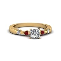 Choose Your Gemstone Delicate Diamond CZ Ring Yellow Gold Plated Pear Shape Petite Engagement Rings Affordable for Your Girlfriend, Wife, Partner Wedding US Size 4 to 12