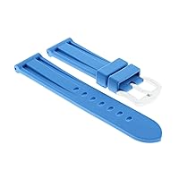 Ewatchparts 22MM RUBBER WATCH STRAP BAND COMPATIBLE WITH INVICTA RUSSIAN PRO DIVER 21834 LIGHT BLUE