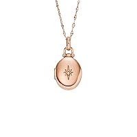 Fossil Women's Rose Gold-Tone Stainless Steel Pendant Chain Necklace for Women
