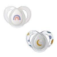 Tommee Tippee Nighttime Pacifier, 6-18months, 2 Pack of Glow in The Dark Pacifiers with Reusable sterilizer pod