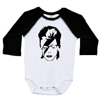 Ziggy Stardust Baby Outfit/Bowie/90's Punk Rock Raglan Onesie