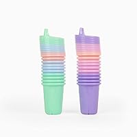 The First Years Take & Toss Sippy Cups - Spill Proof Toddler Cups Value Party Pack - 10 Oz - 20 Count,Pastel