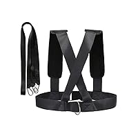 MADALIAN Fitness Accessories Sled Harness Tire Pulling Harness Fitness Resistance Training Workout Adjustable Padded Shoulder Strap