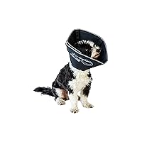 Comfy Cone Pet Cone for Dogs, Cats, Large, Black - Comfortable Soft Dog Cone Collar Alternative for After Surgery, Wound Care, Spay, Neuter - Dog and Cat Recovery Collar
