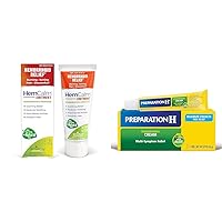 HemCalm Hemorrhoid Relief Ointment and Preparation H Hemorrhoid Symptom Relief Cream - 1 oz and 0.9 oz