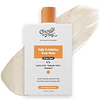 Body Wash Exfoliating For Dry Rough Bumpy Strawberry Skin With 1% Salicylic Acid 2% Lactic Acid And Ceramides For Men And Women 16 Ounce