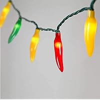 Chili Pepper Christmas String Lights, 13.6FT Chili Pepper Lights with 35 Multicolor Warm White Hot Chili, Incandescent Bulb Pepper Lights for Halloween Christmas Outdoor Patio Garden Kitchen Decor