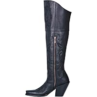 Dan Post Womens Jilted Embroidery Snip Toe Dress Boots Over the Knee High Heel 3