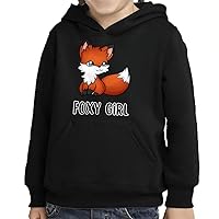 Foxy Girl Print Toddler Pullover Hoodie - Graphic Sponge Fleece Hoodie - Art Hoodie for Kids