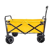 Storage Trolleys Folding Shopping Cart Garden Trolley Cart Portable Heavy Duty Wagon Children's Luggage Cart with 9.2In Wheel for Outdoor Camping, with Double Brake and Ball Bearing