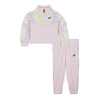 Little Girls Full Zip Tricot Jacket And Pants 2 Piece Set (Pink_F(26I501-A9Y)/B, 2T)