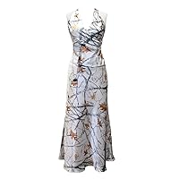 YINGJIABride Camouflage Wedding Guest Formal Dresses Long Bridesmaid Dress Strapless