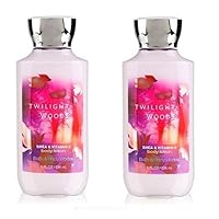 Set of 2 Bath and Body Works Twilight Woods Lotion 8 Ounce Shea and Vitamin E Collection