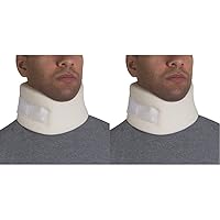 OTC Cervical Collar, Soft Contour Foam, Neck Support Brace, White Wide 3.5