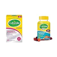 Culturelle Women’s 4-in-1 Daily Probiotic Supplements for Women - Supports Vaginal Health & Kids Probiotic Gummies for Ages 2+ - Peach-Orange & Mixed Berry Flavors