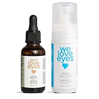 The Eyelid Scrub Kit - All Natural Tea Tree Eyelid Cleansing Kit (Cleansing Oil 30 ml & Foaming Cleanser 50 ml) wash away sources of inflammation Paraben & Sulfate Free - Made in USA
