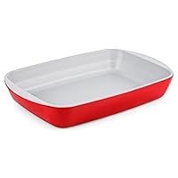 Rectangular baking glass dish with non-toxic and non-stick ceramic coating, Ideal for Lasagne, Pie, Casserole, Tapas (3.8-qt. (3.6 L))