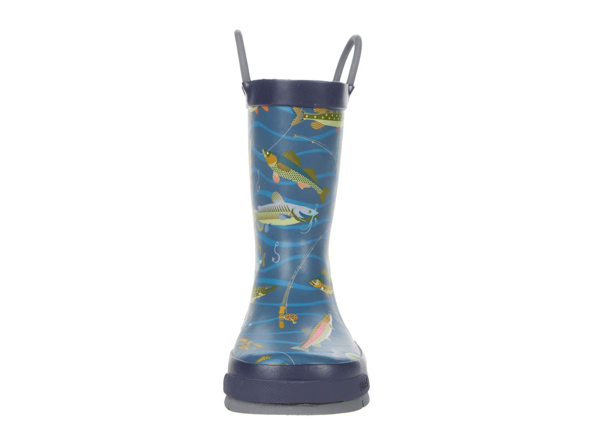 Western Chief Boy's Waterproof Printed Rain Boot with Easy Pull on Handles