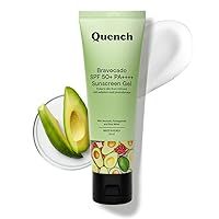 QUE-NCH Bravocado Sunscreen SPF 50+ PA++++| Korean Sunscreen with Vitamin E & Avocado for Glowing Skin| No White Cast| Lightweight & Non-Sticky| UVA & UVB Protection| For Women & Men (50ml)