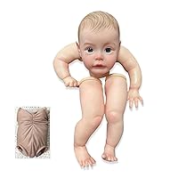 24 Inches Already Painted Realistic Reborn Doll Parts Awake Lifelike Newborn Baby Detailed Painting with Visible Veins Eyes Cloth Body Included
