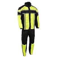 NexGen SH2216 Men's Oxford Black and Gray Rain Suit Water Resistant