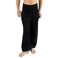 Girls/Boys Yoga Pants Baggy Boho Scrunched Bottom (Fits Kids Ages 6-10)