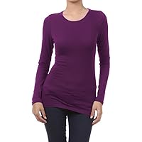 Zenana Outfitters Women's Crew Neck Long Sleeve Basic T-Shirt