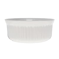 Corningware FS1 2.5 Qt /2.35 L Round French White Glass Casserole Dish