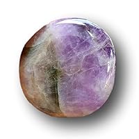 Amethyst smooth worry stone - Healing Metaphysical Chakra Crystal Gemstone Specimen - piece #2