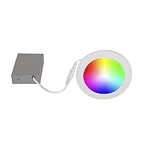 Smart Home 6-in Wi-Fi RGB Tunable Slim Disk LED Recessed Fixture Kit-White
