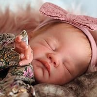 WOOROY Realistic Reborn Baby Dolls Girl - 22 Inch Lifelike Newborn Sleeping Baby Dolls Handmade Real Life Baby Dolls with Soft Weighted Cloth Body Gift Toys for Kids Age 3+