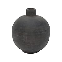 Artissance AM80641203 Pottery Round, 12 Inch Tall, Gray Vase (Décor)