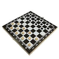 Chess Board Game Wooden 3 in 1 Chess Checkers Backgammon Board Game (Color : A)
