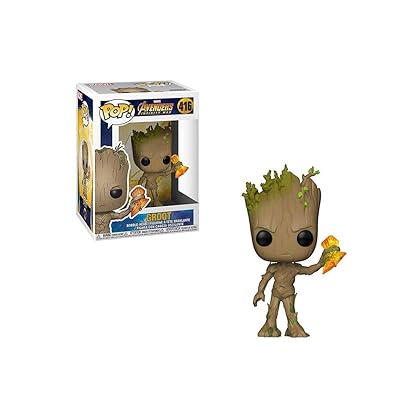 Funko POP! Marvel: Avengers Infinity War - Groot with Stormbreaker -,Multicolor, Standard