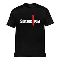 Senses Fail Logo T Shirt Man's Summer Round Neck Short Sleeves Shirts