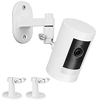 2Pack Adjustable Security Wall Mount Bracket for Ring Stick Up Cam & Ring Indoor Cam(1st Gen), Perfect View Angle for Ring Surveillance Camera System - White