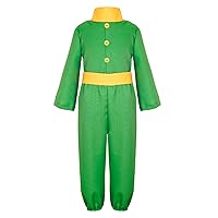 Cartoon Movie The Little Prince Cosplay Costume Kids Green Suit Halloween Christmas Party Suit for Boys